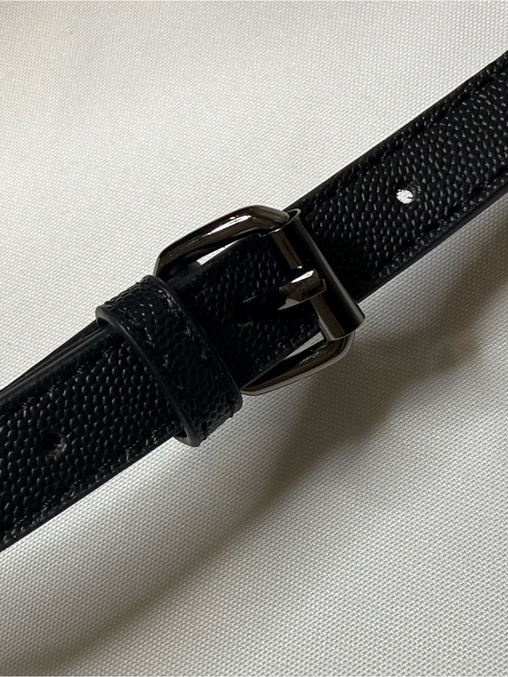 Steve Madden Black Crescent Mini Bag with Polka Dot Scarf - Picture 5 of 7